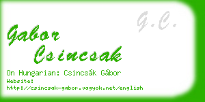 gabor csincsak business card