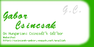 gabor csincsak business card